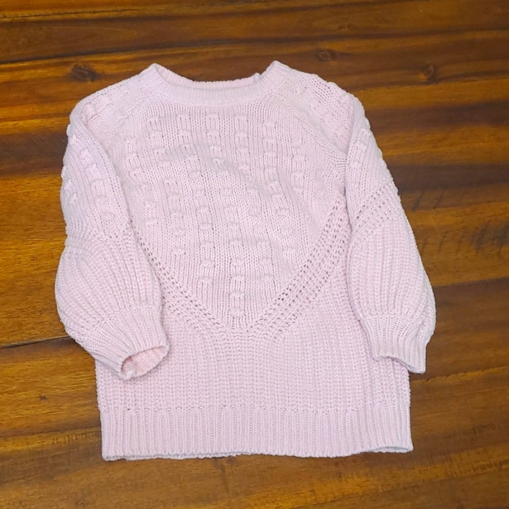 Light Pink Cable Knit Sweater Dress, size 18m